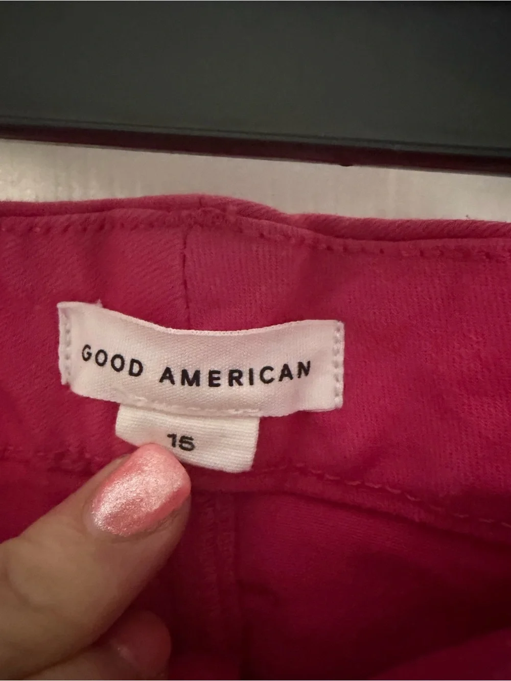 Good American Hot Pink Skinny Jeans